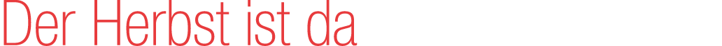 Der Herbst ist da