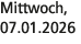 Mittwoch, 07.01.2026