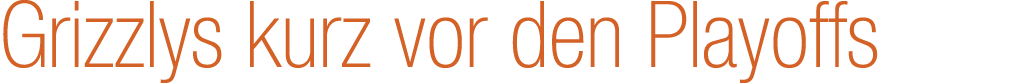 Grizzlys kurz vor den Playoffs