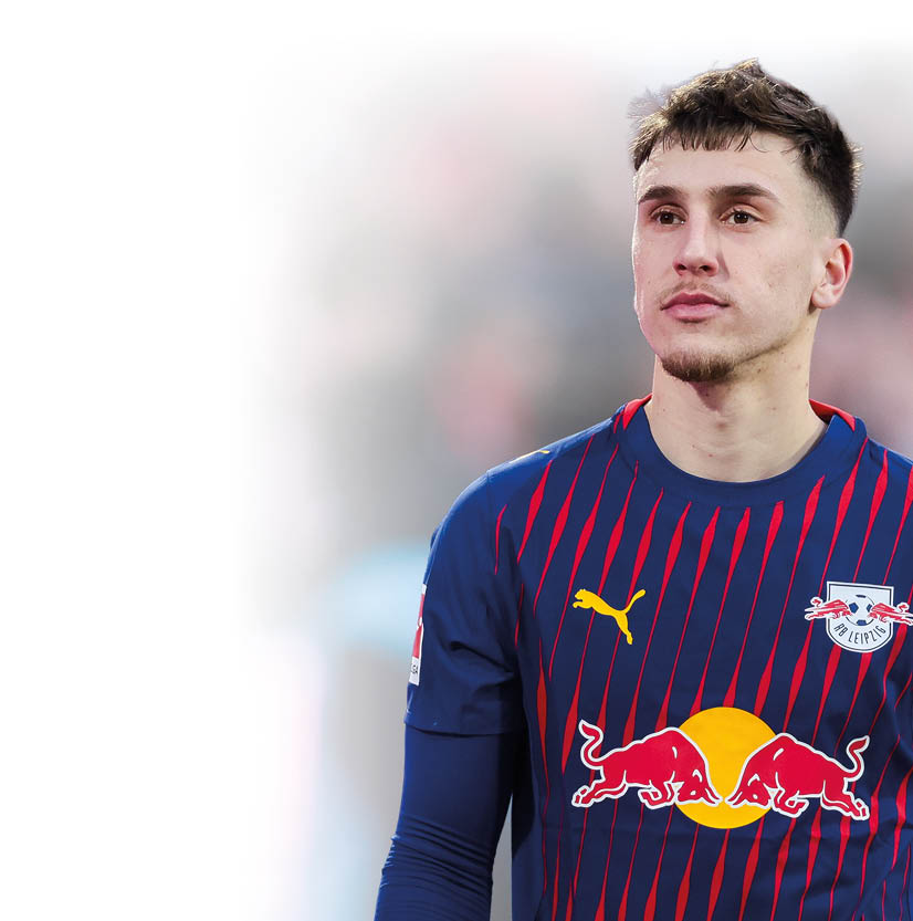 08.02.2026, Fussball, Saison 2025/2026, 1. Bundesliga, 21. Spieltag, 1. FC K ln - RB Leipzig, Brajan Gruda (RB Leipzig), Foto: Dennis Ewert/RHR-FOTO