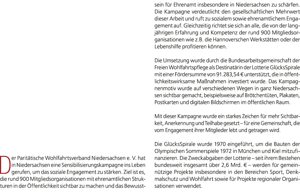 Der Parit tische Wohlfahrtsverband Niedersachsen e. V. hat in Niedersachsen eine Sensibilisierungskampagne ins Leben ...