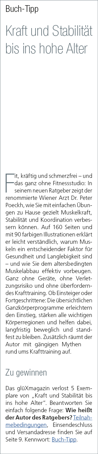 Buch Tipp Kraft und Stabilit t bis ins hohe Alter Fit, kr ftig und schmerzfrei – und das ganz ohne Fitnessstudio: In ...