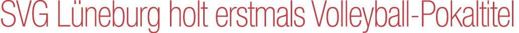 SVG L neburg holt erstmals Volleyball Pokaltitel 