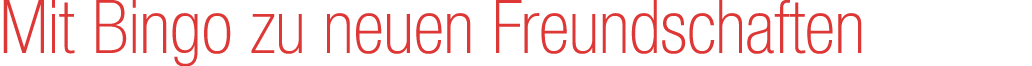 Mit Bingo zu neuen Freundschaften