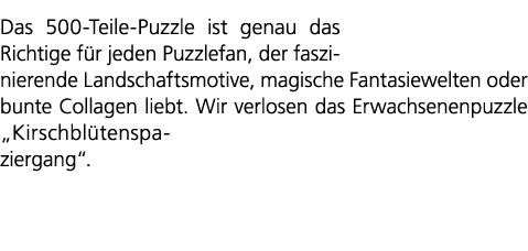 Das 500 Teile Puzzle ist genau das Richtige f r jeden Puzzlefan, der faszinierende Landschaftsmotive, magische Fantas...