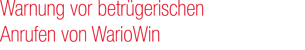 Warnung vor betr gerischen Anrufen von WarioWin