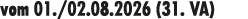 vom 01./02.08.2026 (31. VA)