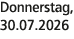 Donnerstag, 30.07.2026