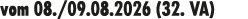vom 08./09.08.2026 (32. VA)
