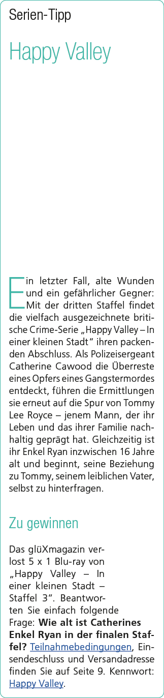 Serien Tipp Happy Valley Ein letzter Fall, alte Wunden und ein gef hrlicher Gegner: Mit der dritten Staffel findet di...