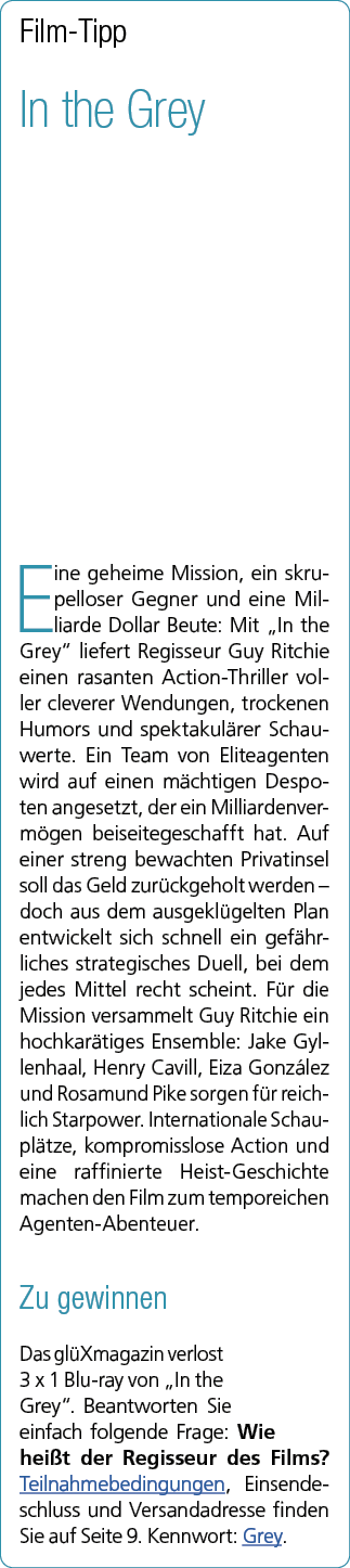 Film Tipp In the Grey Eine geheime Mission, ein skrupelloser Gegner und eine Milliarde Dollar Beute: Mit „In the Grey...